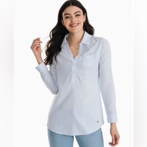 Southern Tide seersucker long sleeved tunic shirt